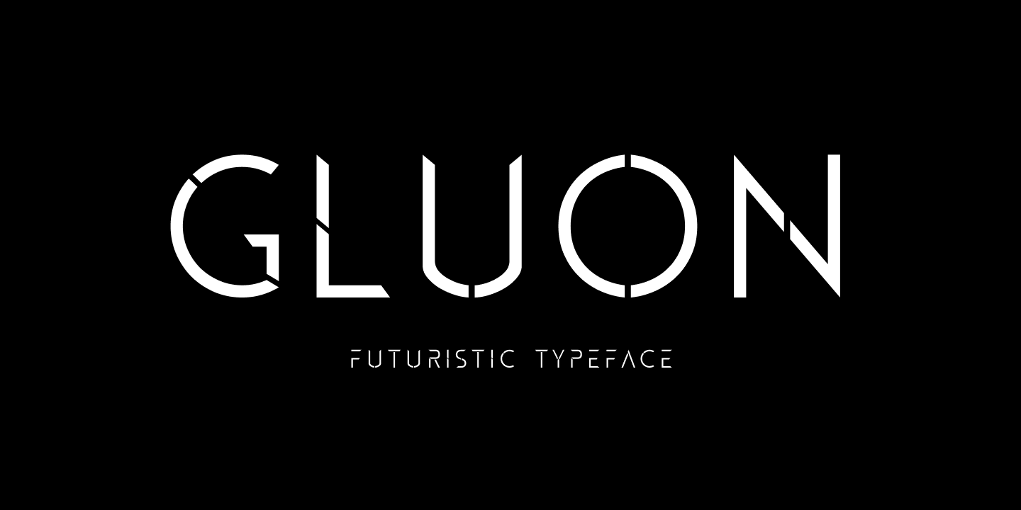 Przykład czcionki Gluon Regular